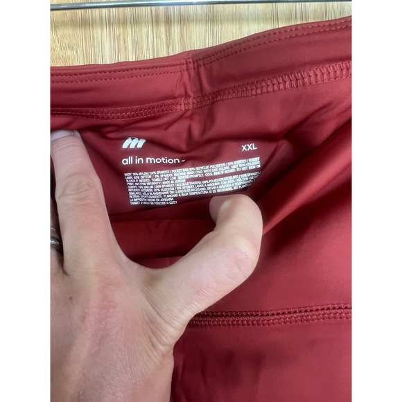 All In Motion Leggings Women's Size XXL Red Orange High Rise Leggings NWOT 2XL - Picture 2 of 3